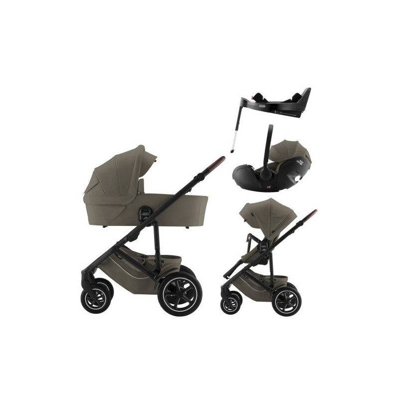 Kombi. kočík Smile 5Z LUX + carrycot + Baby-Safe PRO + Vario Base 5Z - Britax ROMER