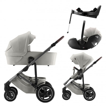 Kombi. kočík Smile 5Z LUX + carrycot + Baby-Safe PRO + Vario Base 5Z - Britax ROMER