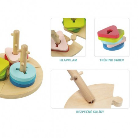 Drevené Montessori puzzle - ZOPA